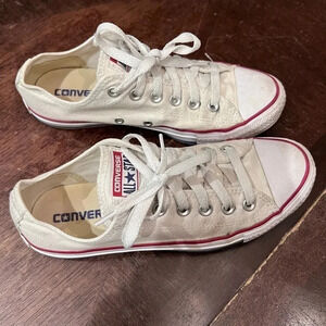 Pre-owned Women's Converse All Star Platform Low Top White Sz 7 Play Leisure